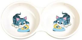 Trixie Cat Ceramic Double Bowl