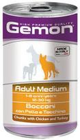 Monge Gemon Chunks Adult Medium Chicken/Turkey 1250g