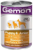 monge all breeds puppy junior - Monge Gemon Chunks Junior Chicken/Turkey 415g - 1 nuotrauka