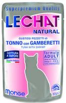Monge LeChat Natural Pouches With Tuna & Shrimp 80g