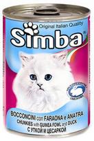 Monge Simba Chunkies With Guinea Fowl & Duck 415g