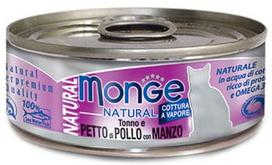 Monge Natural Tuna With Chicken & Beef 80g