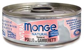 Monge Natural Tuna With Chicken & Shrimps 80g