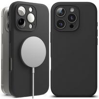 apple silicone case iphone 16 pro - Ringke "Silicone Magnetic Case with MagSafe iPhone 16 Pro" Juodas (Black) - 1 nuotrauka