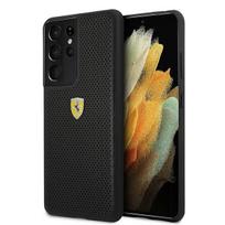 s21 telefonas samsung - Ferrari "On Track Perforated Case for Samsung Galaxy S21 Ultra" Juodas (Black) - 1 nuotrauka