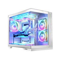 white case computer - Modecom Volcano Panorama APEX ARGB 7F MIDI Baltas (White) - 1 nuotrauka