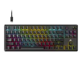 red tkl - Corsair K70 CORE TKL, Tenkeyless, mechaninė, žaidimų, laidinė, Juoda (Black) - 1 nuotrauka