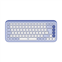 logitech pop icon - Logitech POP Icon Keys, belaidė, violetinė (Lilac) - 2 nuotrauka