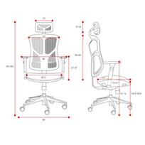 ergonomine kede - Diablo V-Basic Normal Ergonomic Chair, Juoda - 2 nuotrauka