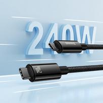baseus usb c 240w - Baseus CAWJ040001 USB-C to USB-C 1m Black - 9 nuotrauka