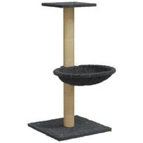 vidaXL Draskyklė katėms su stovu iš sizalio, tamsiai pilka (Dark Grey), 74 cm