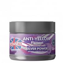 neutralizuojanti geltonus - Ronney Professional Silver Power Anti-Yellow Pigment kaukė, 300 ml - 1 nuotrauka