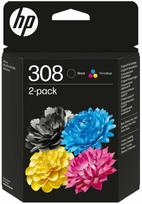 HP 308 Juodas/Tri-color kasetė Combo 2 vnt.