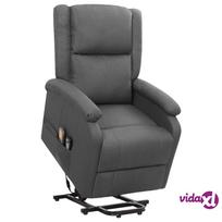 fotelis atsistoti - vidaXL Atsistojantis masažinis krėslas, tamsiai pilkas (Dark Grey) - 3 nuotrauka