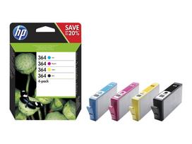 kasetes hp 364 - HP N9J73AE, CMYK (Mėlyna, Juoda, Raudona, Geltona) - 2 nuotrauka