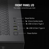 pc case atx mid tower case - Corsair 3500X TG Black (Juodas) - 4 nuotrauka