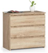 stalas 60 40 - Naktinė spintelė-komoda NORE CL3 60 cm, ąžuolo spalvos - 1 nuotrauka