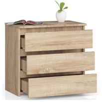 stalas 60 40 - Naktinė spintelė-komoda NORE CL3 60 cm, ąžuolo spalvos - 2 nuotrauka
