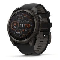 fenix 8 solar garmin - Fenix 8 Solar, 51mm, Sapphire, Gray, Black (010-02907-11) - 1 nuotrauka