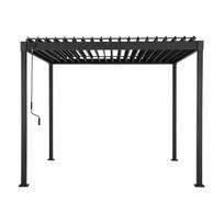 Pavėsinė - pergola MIRADOR-80, 3x3 m, tamsiai pilka