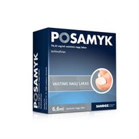 lakai nagams - POSAMYK, 6,6 ml, vaistinis nagų lakas, N1 - 1 nuotrauka