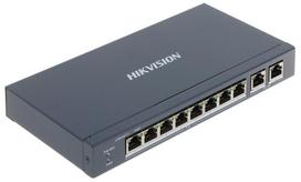 switch hikvision - Hikvision DS-3E0310P-E/M 10 prievadų PoE jungiklis (Switch) Juodas (Black) - 1 nuotrauka