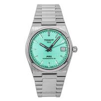 tissot prx 35mm - Tissot PRX Powermatic 80 T137.207.11.091.01 Šviesiai žalias (Light Green) - 2 nuotrauka