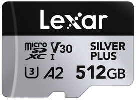 lexar silver plus - Lexar 512GB microSDXC Professional Plus UHS-I/U3/A2/V30 4K - 1 nuotrauka