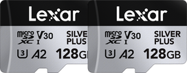 lexar 128gb v30 - Lexar Professional SILVER Plus 128GB microSDXC UHS-I Class 3 + 2 vnt. - 3 nuotrauka