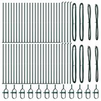 vidaXL Tvorų stulpai, 104 vnt., Ø32 mm, 78,5 cm, cinkuoti plienas (Galvanized Steel)