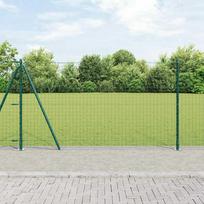 cinkuota tvora - vidaXL Tvorų stulpai, 104 vnt., Ø32 mm, 78,5 cm, cinkuoti plienas (Galvanized Steel) - 2 nuotrauka