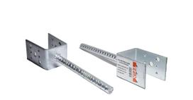 Kolonų atrama U-tipo T-FIX, 91 x 324 x 100 mm, armatūra 18 mm, juosta 4mm, HDG