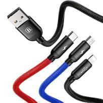 3in1 laidas - Baseus CAMLT-ASY01 Black - 1 nuotrauka