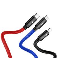 3in1 laidas - Baseus CAMLT-ASY01 Black - 3 nuotrauka