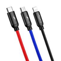 3in1 laidas - Baseus CAMLT-ASY01 Black - 4 nuotrauka