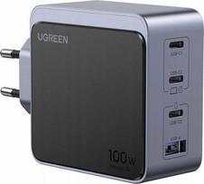ikroviklis 100w - UGREEN Nexode S 100W 4-Port GaN Įkroviklis EU Pilkas (Gray) - 1 nuotrauka