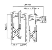 laikiklis 200x200 - NewStar flat screen wall mount, 32-60", extendable, juodas - 3 nuotrauka