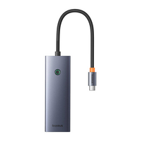 Baseus UltraJoy 7in1 USB-C Hub, HDMI, 3xUSB 3.0, PD, SD/TF (Pilkas - Gray)