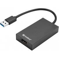 Sandberg 134-42 USB 3.0 to HDMI keitiklis Juodas (Black)