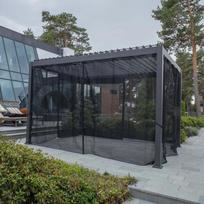 Šoninės sienos pavėsinei MIRADOR 3x3m, juoda (Black)