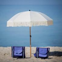 terasos sodo sketis - Sodo skėtis Patio 2 m, balta/smėlio (White/Sand) - 1 nuotrauka