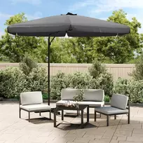 Lauko skėtis su plieniniu stulpu, antracito (Anthracite), 300 cm