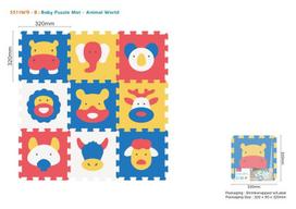 puzzle mat - RoGer Animal Puzzle Mat, 32 cm x 32 cm, 9 vnt. - 2 nuotrauka