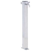 koloneles - vidaXL Vandens kolonėlė sodui, 40 cm, nerūdijantis plienas, kvadratinė (Stainless Steel) - 2 nuotrauka