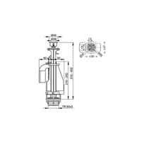 nuleidimo mechanizmas - Alcaplast WC nuleidimo mechanizmas AlcaPlast, su 3/6 litrų nuleidimu - 1 nuotrauka