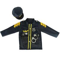 Karnavalinis kostiumas Policininkas, juodas (Black)