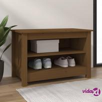 deze suoliukas - vidaXL Suoliukas su batų dėže, medaus ruda (Honey Brown), 70 cm x 38 cm x 45.5 cm - 2 nuotrauka