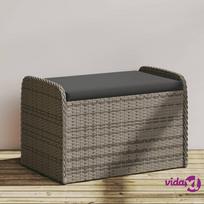 lauko suoliukai - vidaXL Suoliukas-daiktadėžė Pilkas (Grey) - 1 nuotrauka