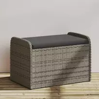 lauko suoliukai - vidaXL Suoliukas-daiktadėžė Pilkas (Grey) - 2 nuotrauka
