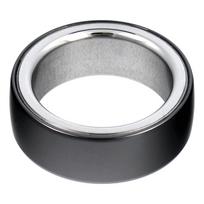 smart ziedas - Smart Ring R8 - smart ceramic ring with charging box Size 18mm black - 1 nuotrauka